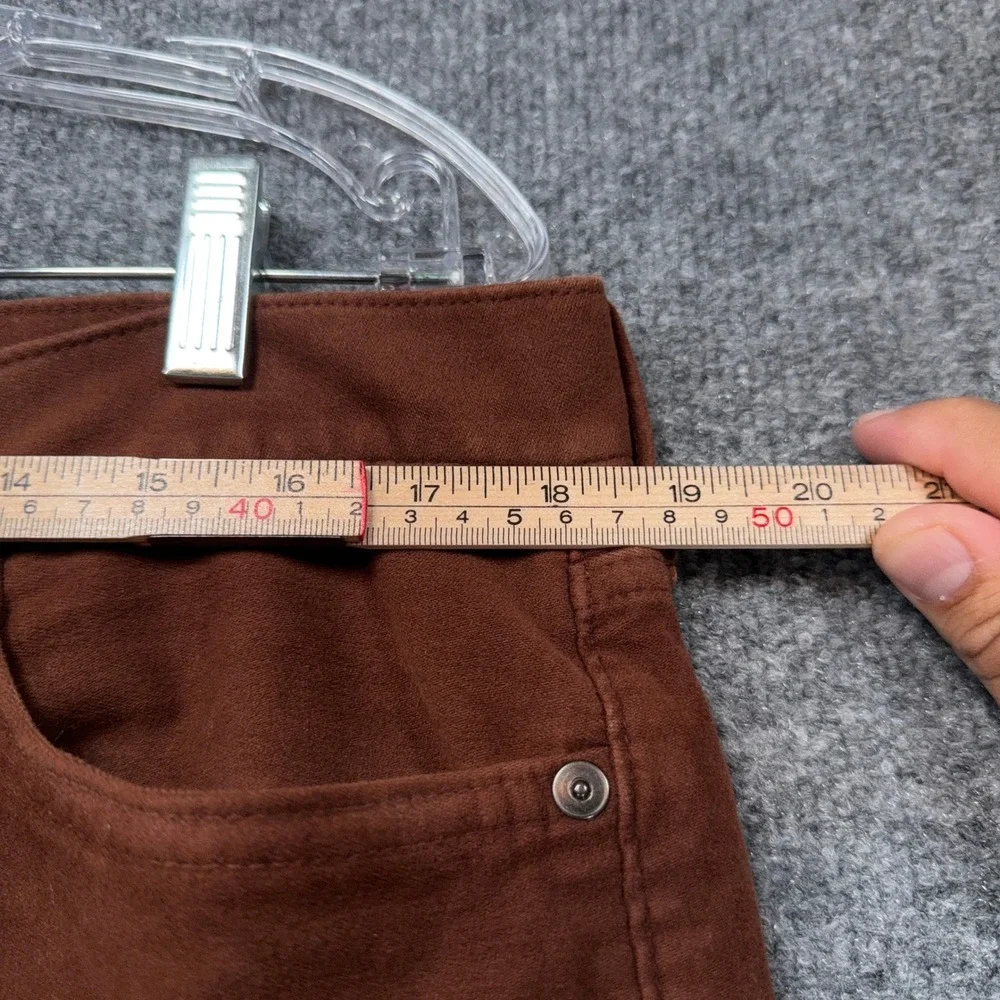 Banana Republic Traveler Pants Mens 35x34 Brown Slim Fit Chino Corded Velvet